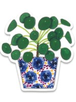 Cactus Club Pilea Plant Sticker
