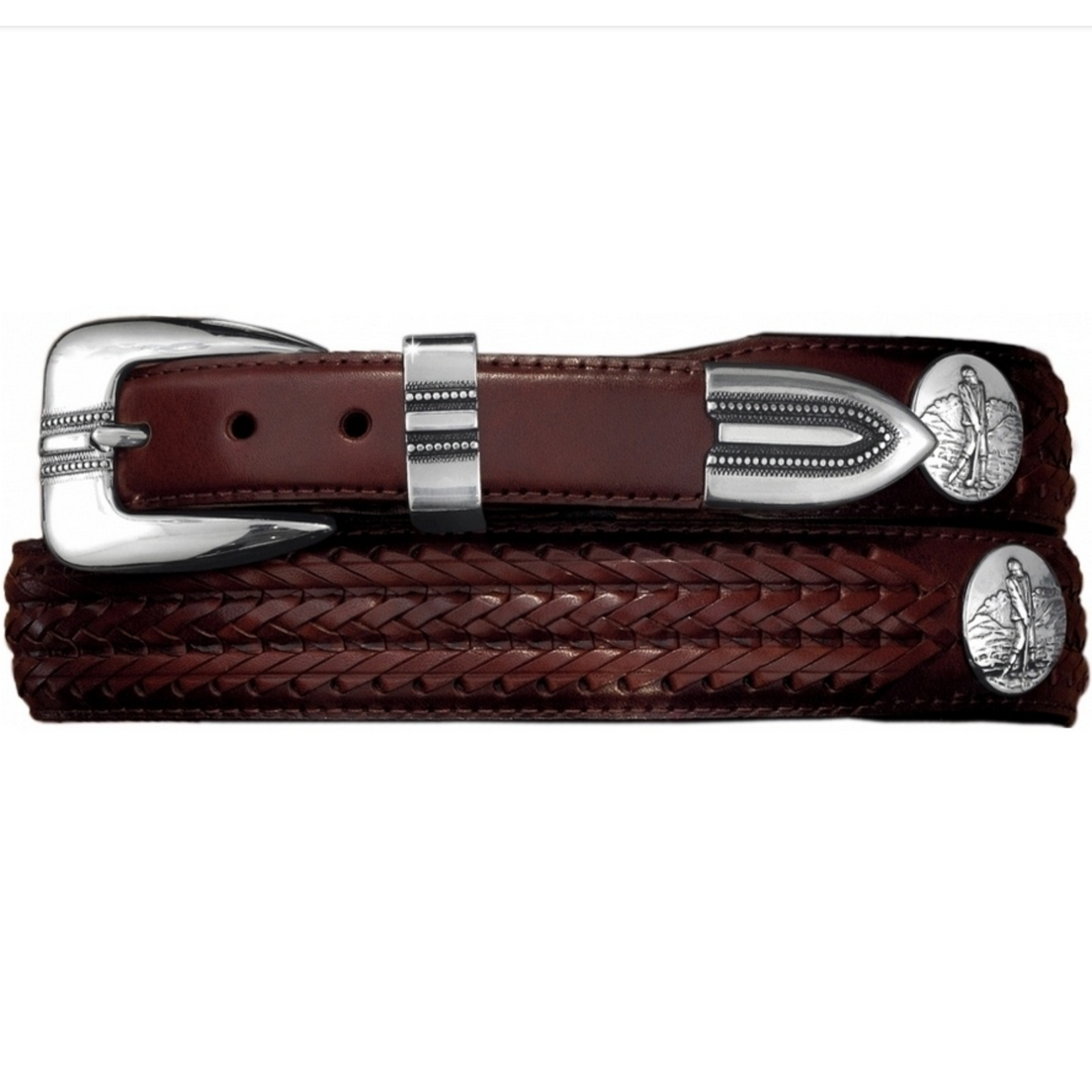 Brighton Logan Golf Laced Taper Belt: brown