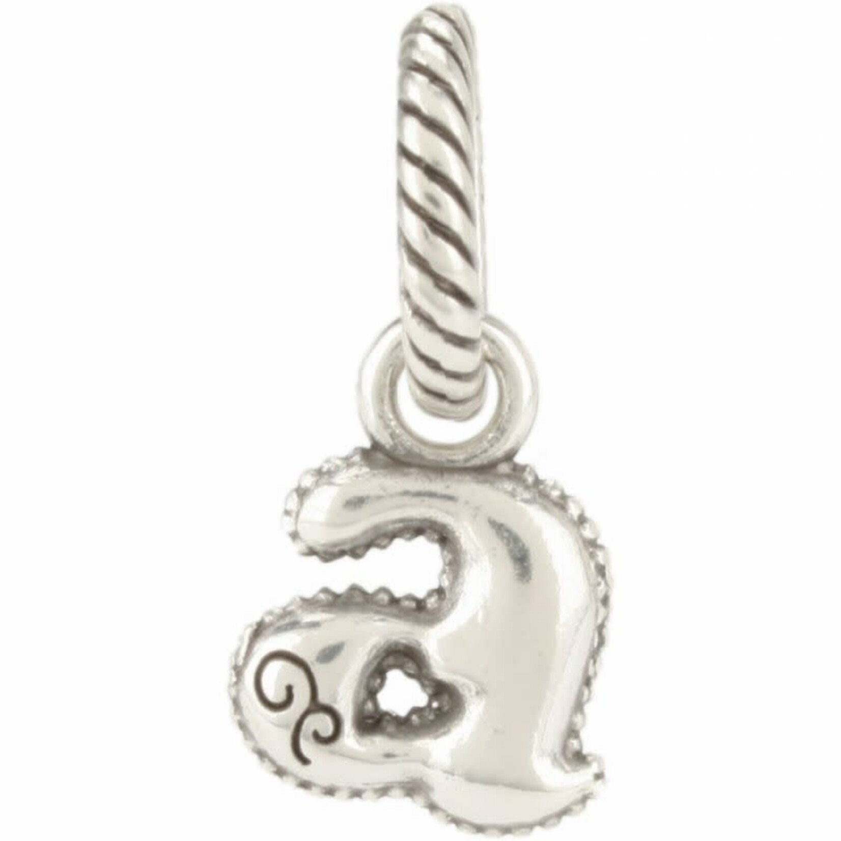 Brighton ABC Alphabet A Charm: silver