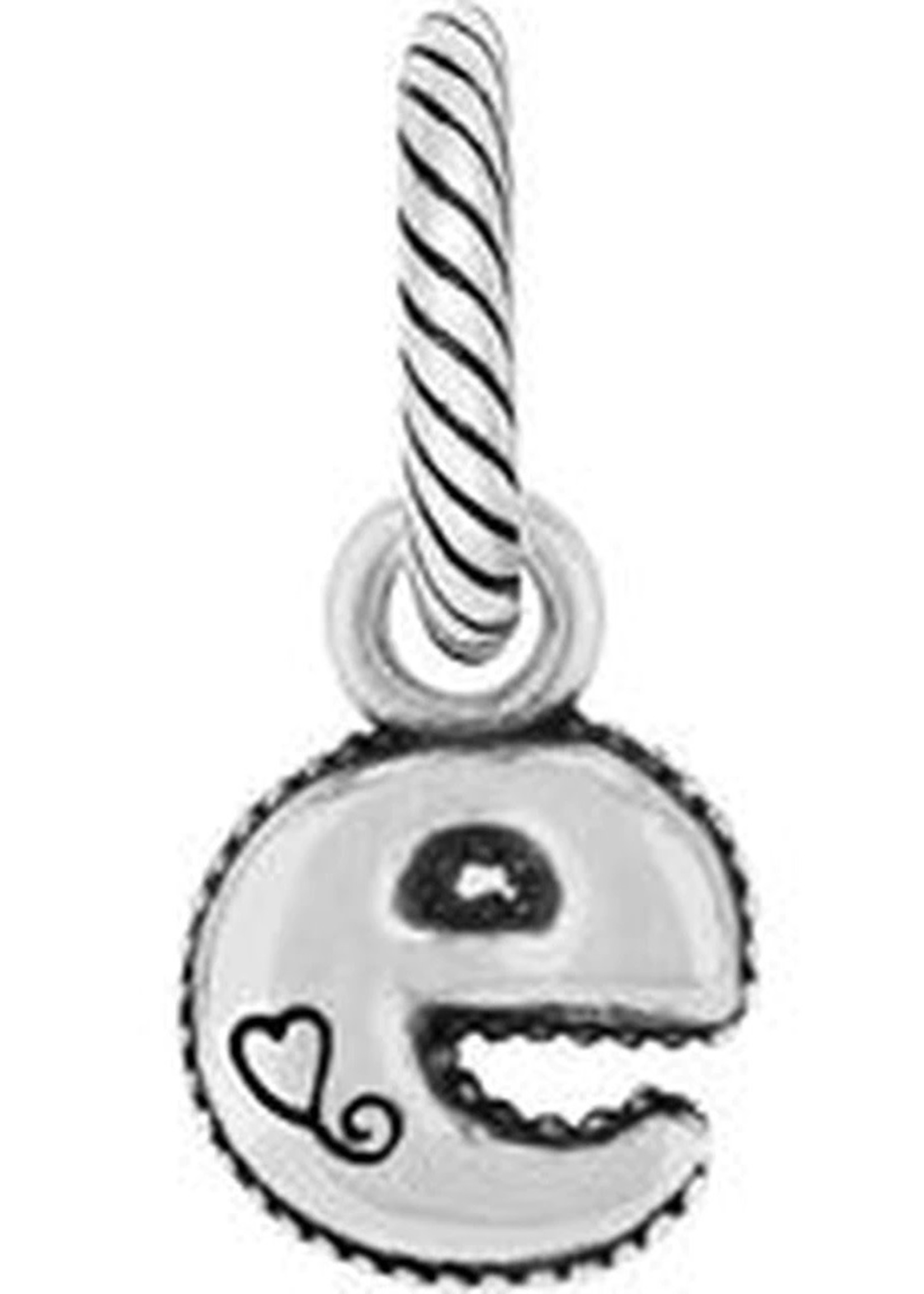 Brighton ABC Alphabet E Charm: silver