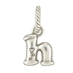 Brighton ABC Alphabet H Charm: silver