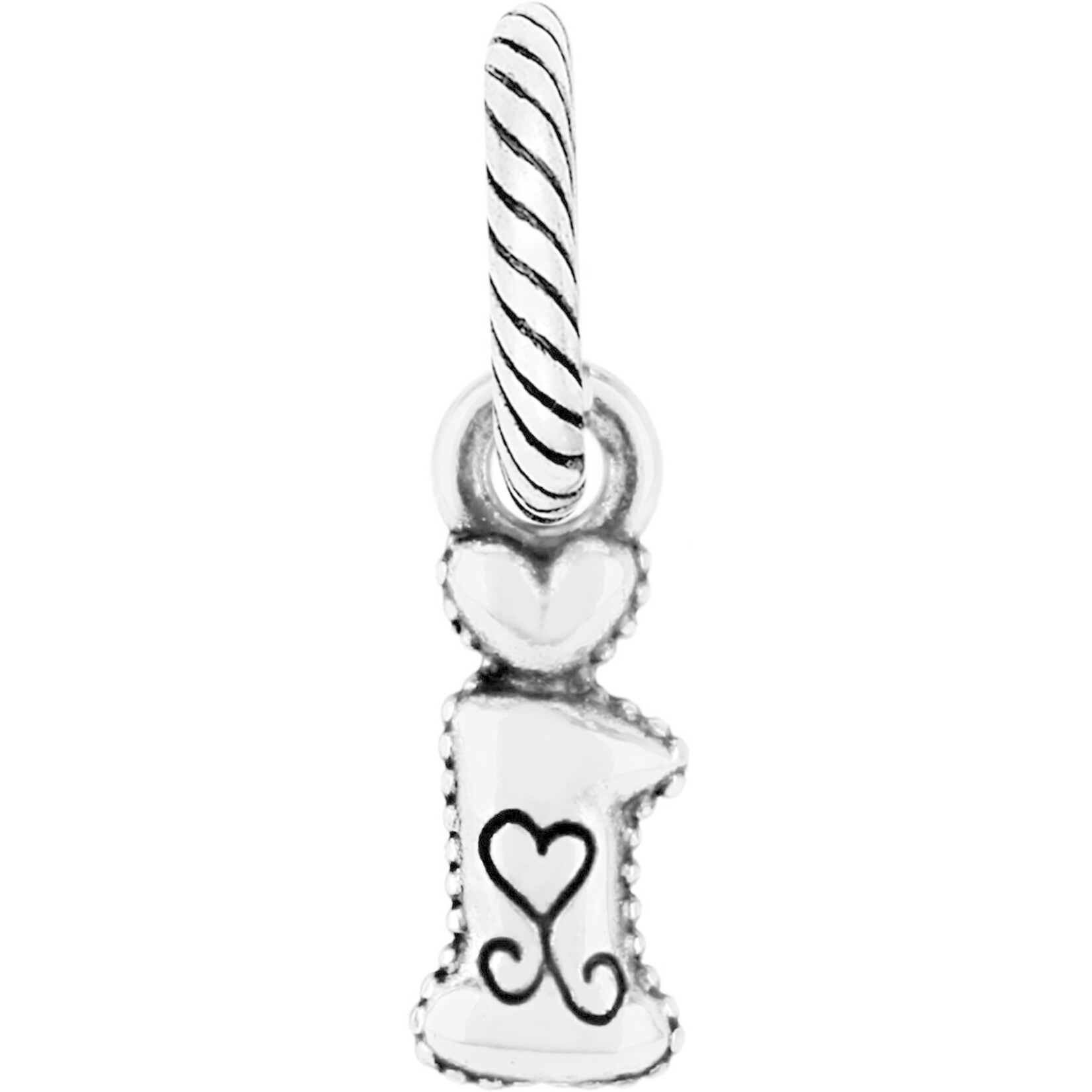 Brighton ABC Alphabet I Charm: silver