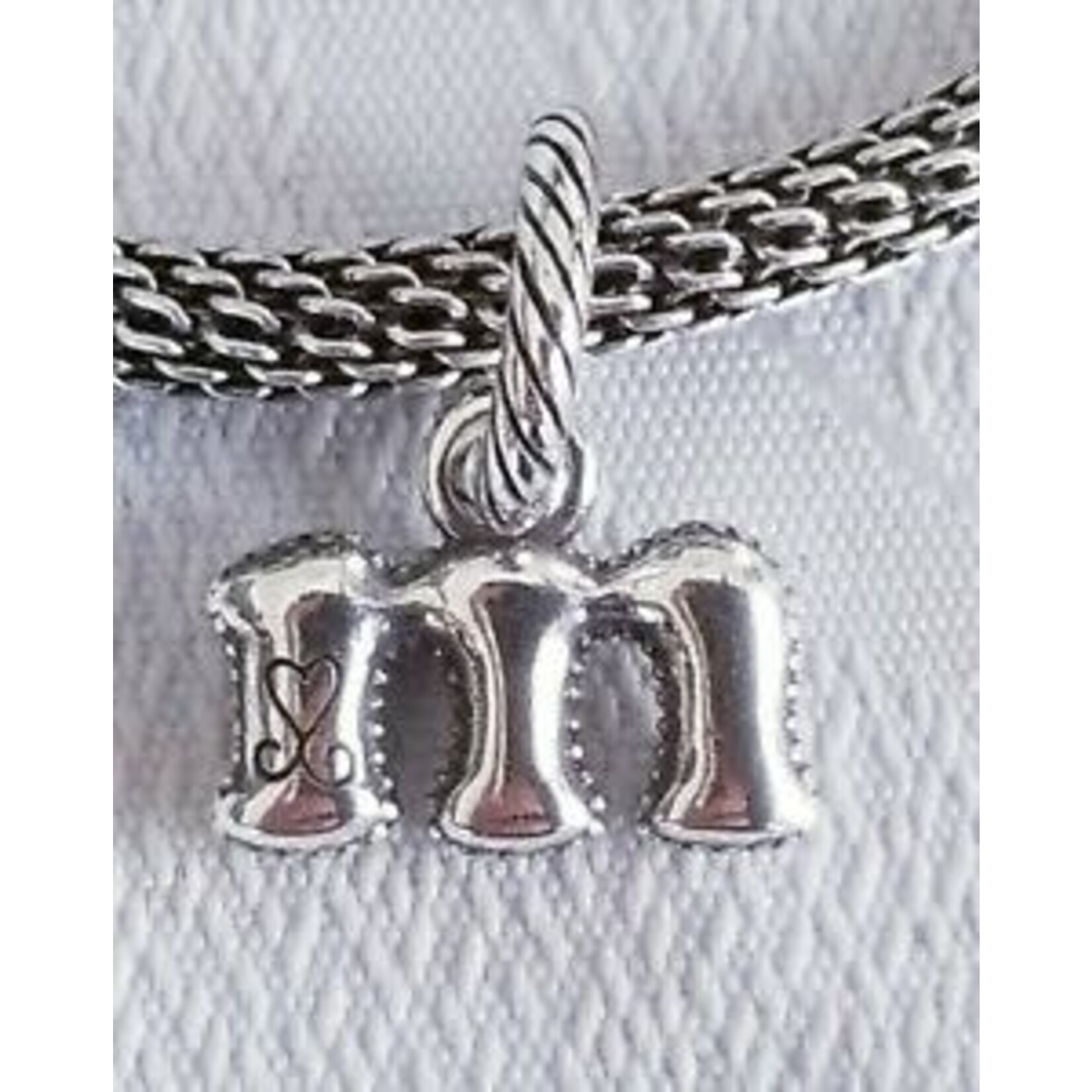 Brighton ABC Alphabet M Charm: silver