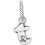 Brighton ABC Alphabet T Charm: silver