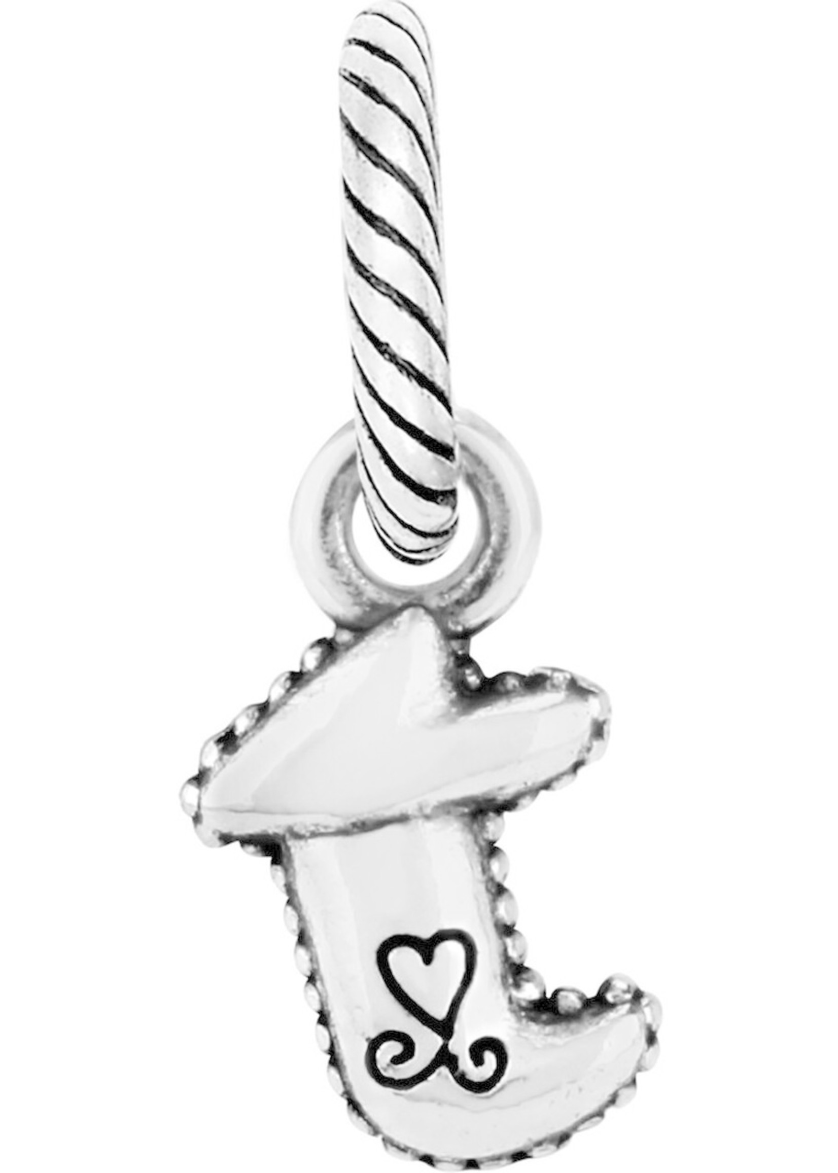 Brighton ABC Alphabet T Charm: silver