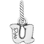 Brighton ABC Alphabet U Charm: silver