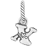 Brighton ABC Alphabet X Charm: silver