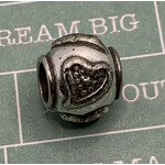 Brighton ABC Bali Heart Bead: silver