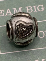 Brighton ABC Bali Heart Bead: silver