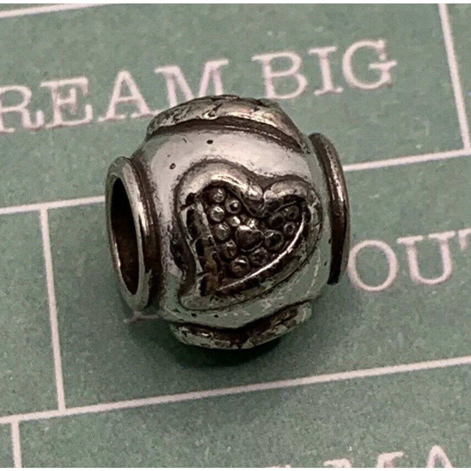 Brighton ABC Bali Heart Bead: silver