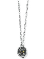 Brighton Ferrara Virtue Owl Pendant Necklace: Silver-Gold