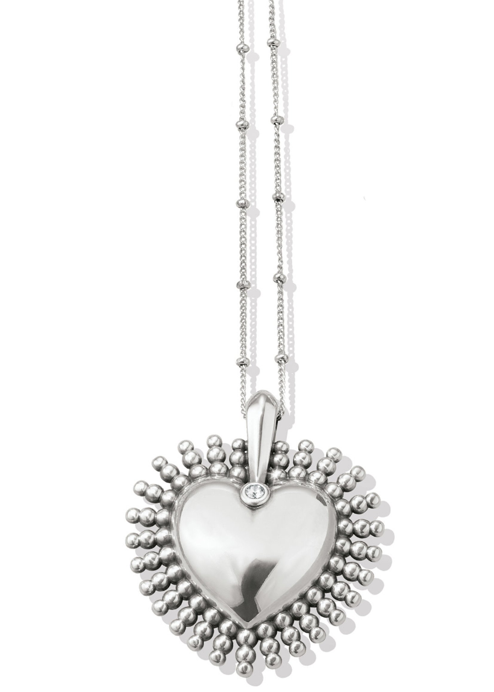 Brighton Pretty Tough Heart Necklace: Silver
