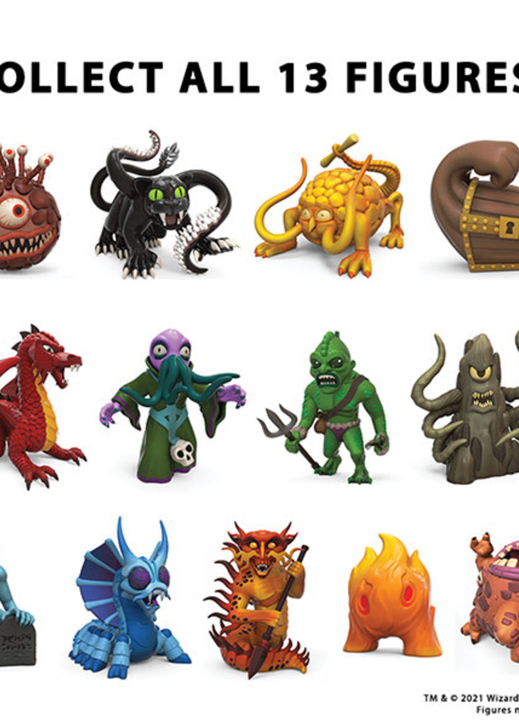 Wizkids D&D Vinyl Minis: Monster Series 1- D&D 1e Display by Kidrobot