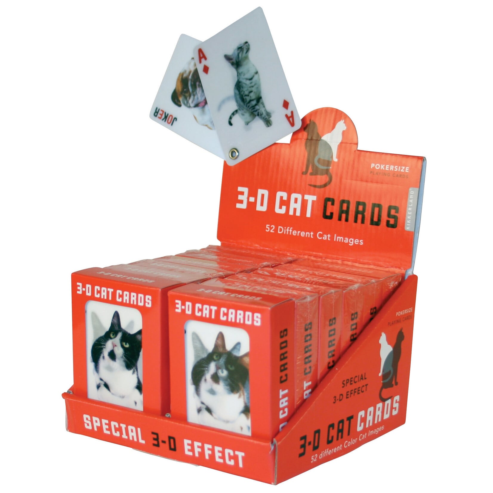 Kikkerland Design Inc CATS 3D PLAYING CARDS