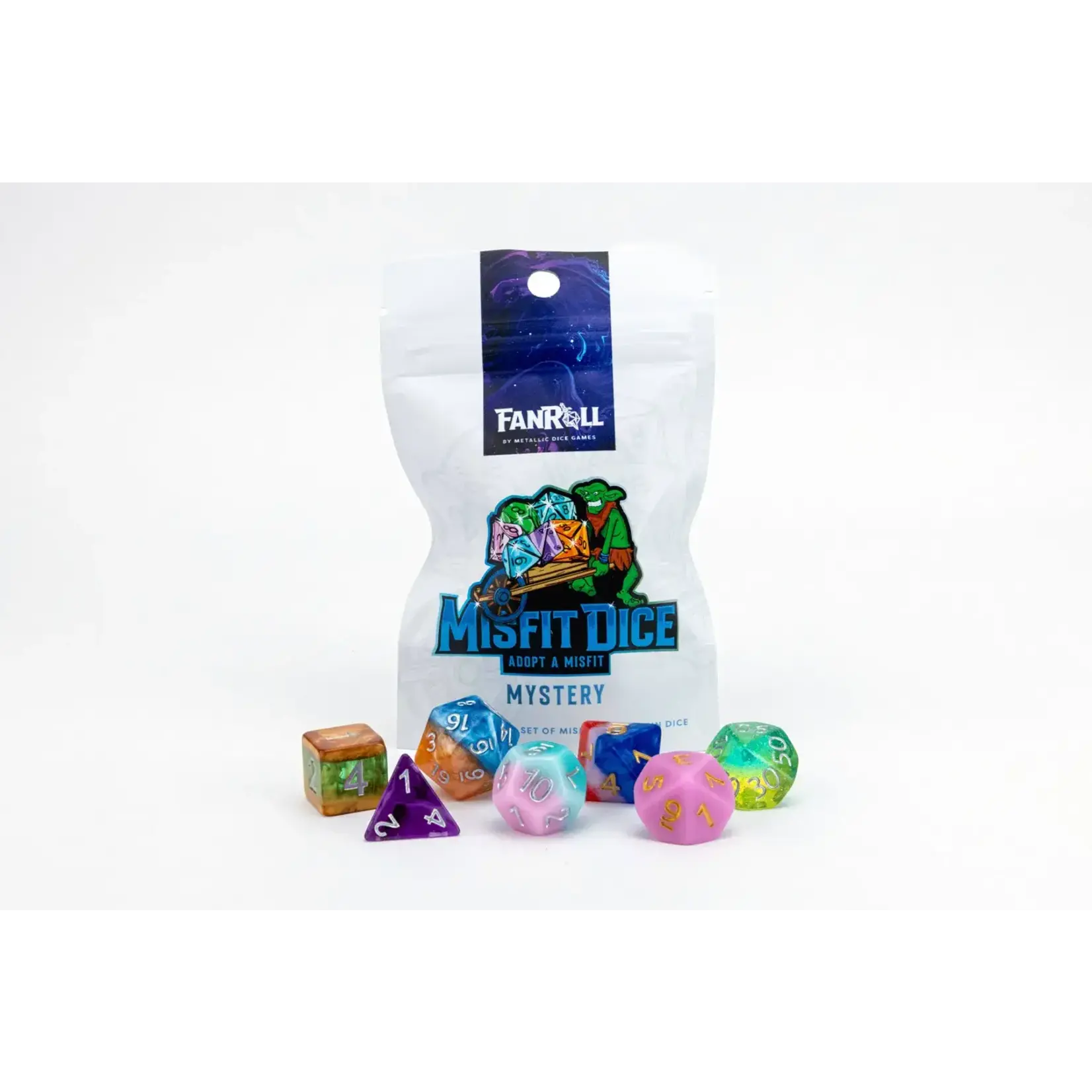 FanRoll Mystery Misfit Resin Polyhedral Dice Set