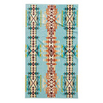 Pendleton Oversized Jacquard Spa Towel: Highland Peak Aqua