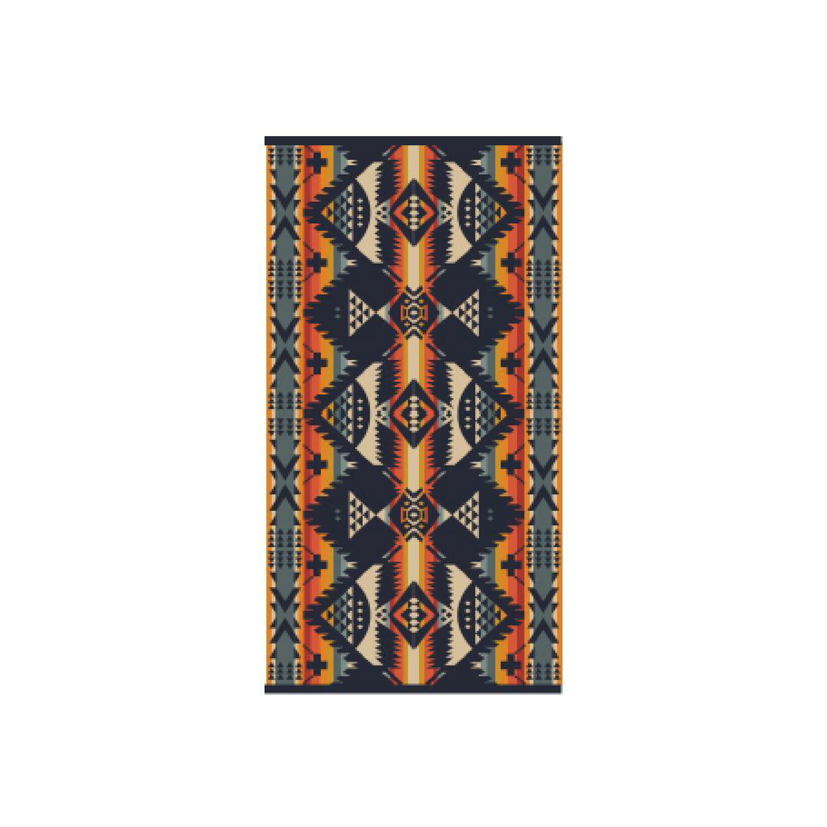 Pendleton Oversized Jacquard Spa Towel: Nehalem Navy