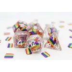 Foam Brain Rainbow Flag RPG Dice Set