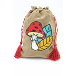 Foam Brain Games Dice Bag - Mushroom & Leaf