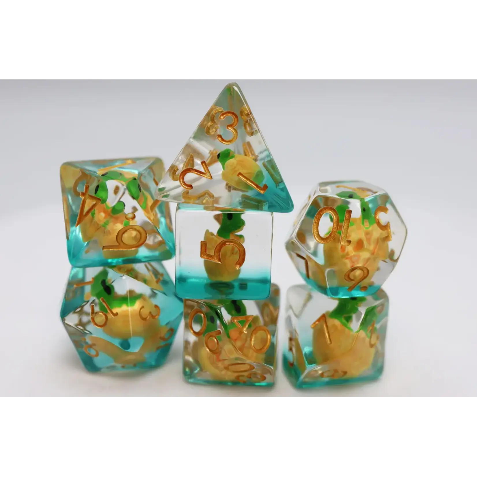 Foam Brain Games Green Dragon Hatchlings RPG Dice Set