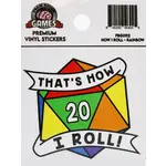 Foam Brain That's How I Roll Sticker - Rainbow Pride