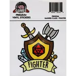 Foam Brain Banner Class Sticker: Fighter