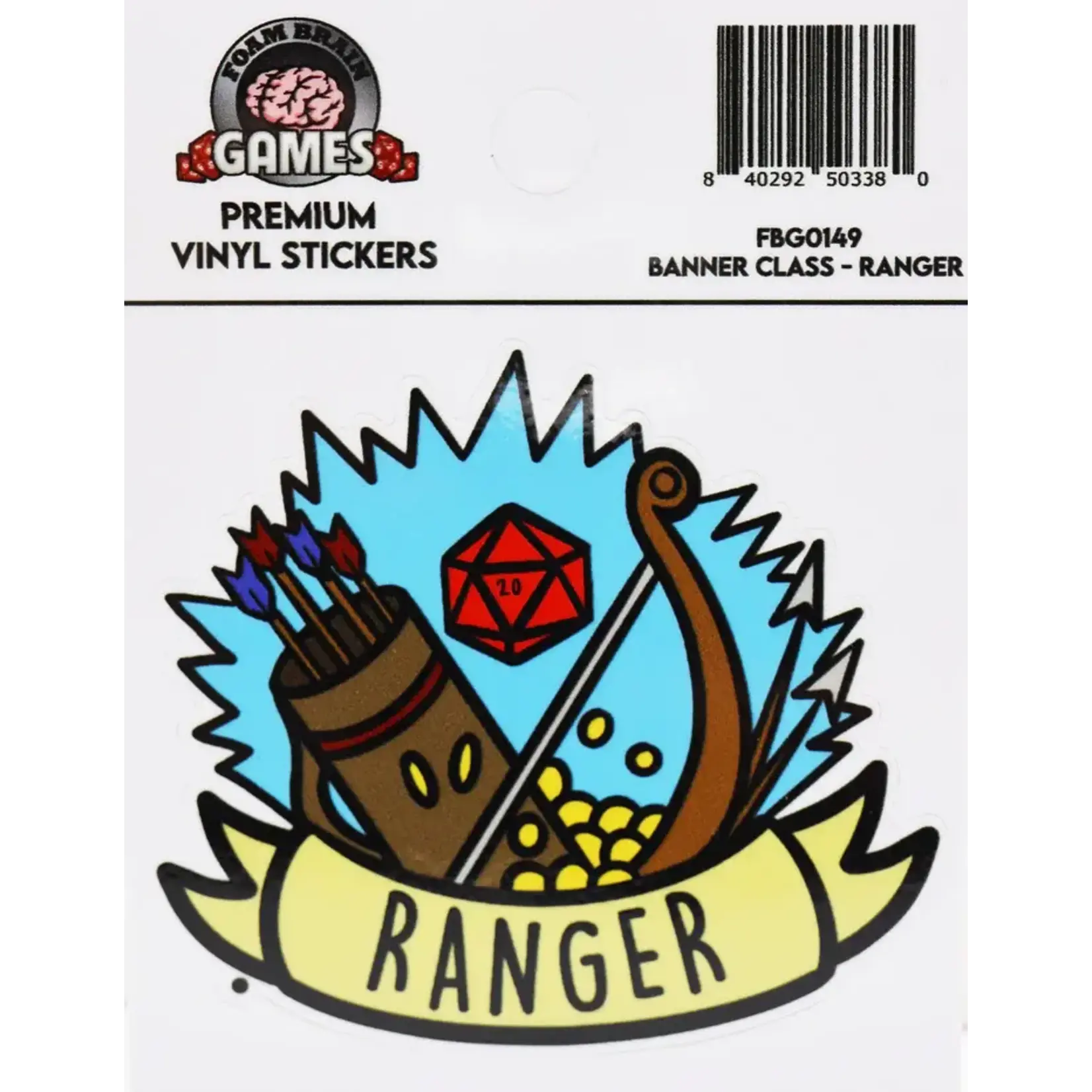 Foam Brain Games Banner Class Sticker: Ranger
