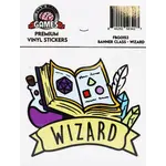 Foam Brain Banner Class Sticker: Wizard
