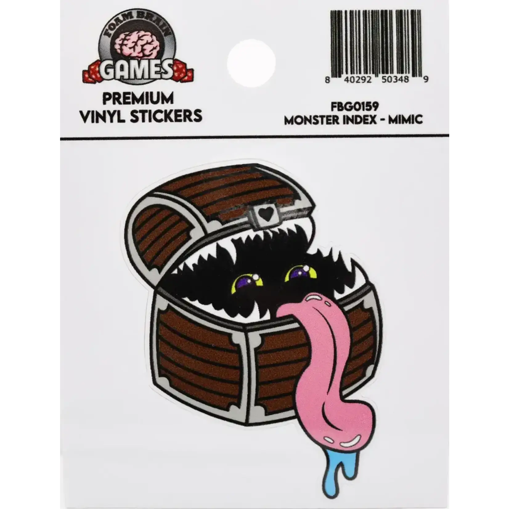 Foam Brain Monster Index Sticker: Mimic