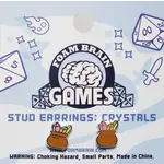 Foam Brain Stud Earrings: Crystals