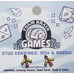 Foam Brain Games Stud Earrings: Bow & Arrow