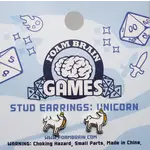 Foam Brain Stud Earrings: Unicorn