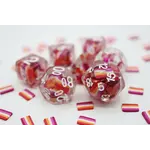 Foam Brain Games Lesbian Flag RPG Dice Set