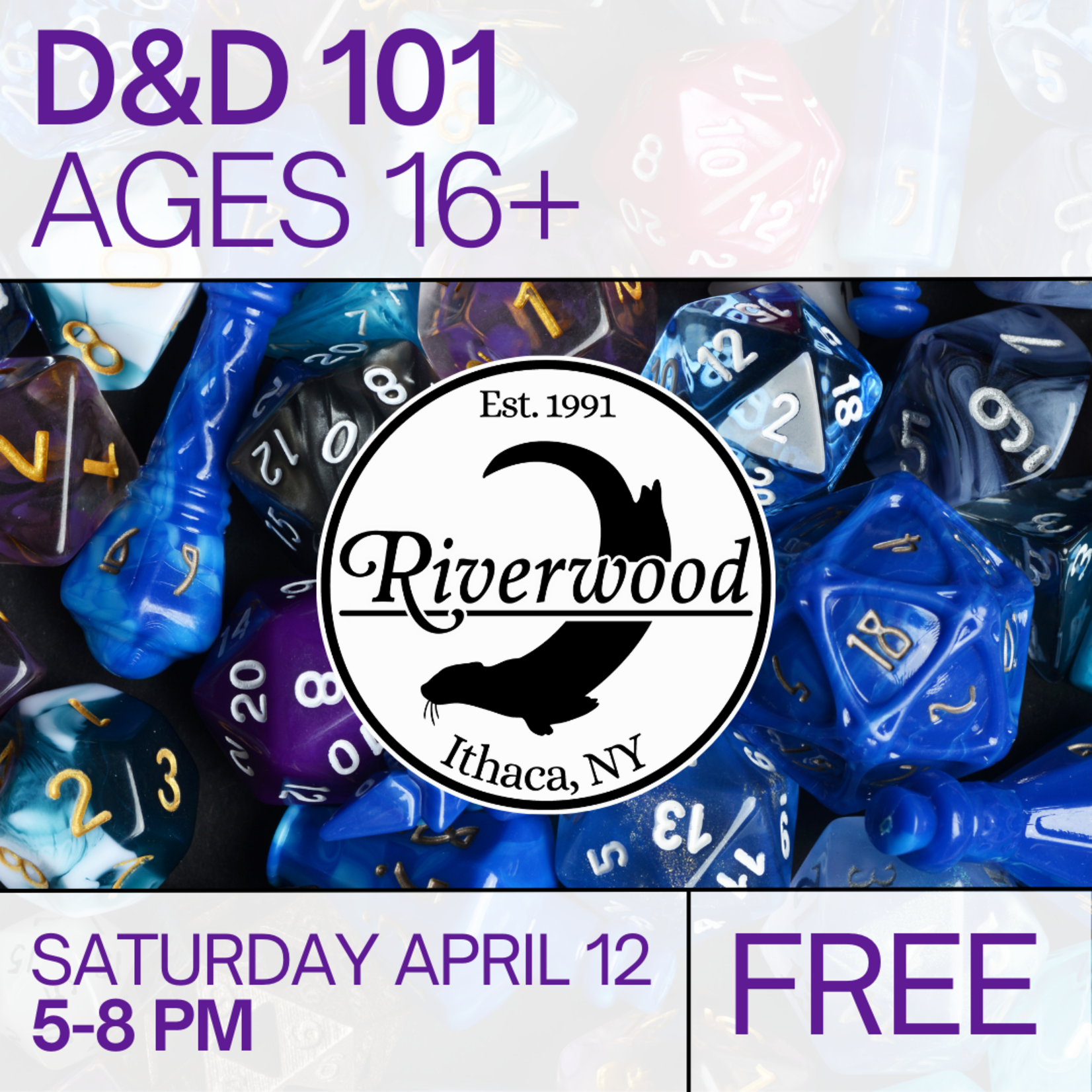 04/12 Saturday @ 5PM — D&D 101: 16+