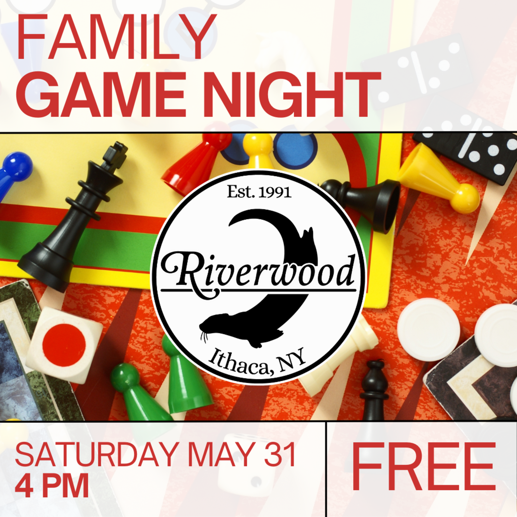 05/31 Saturday @ 4PM — Family Game Night