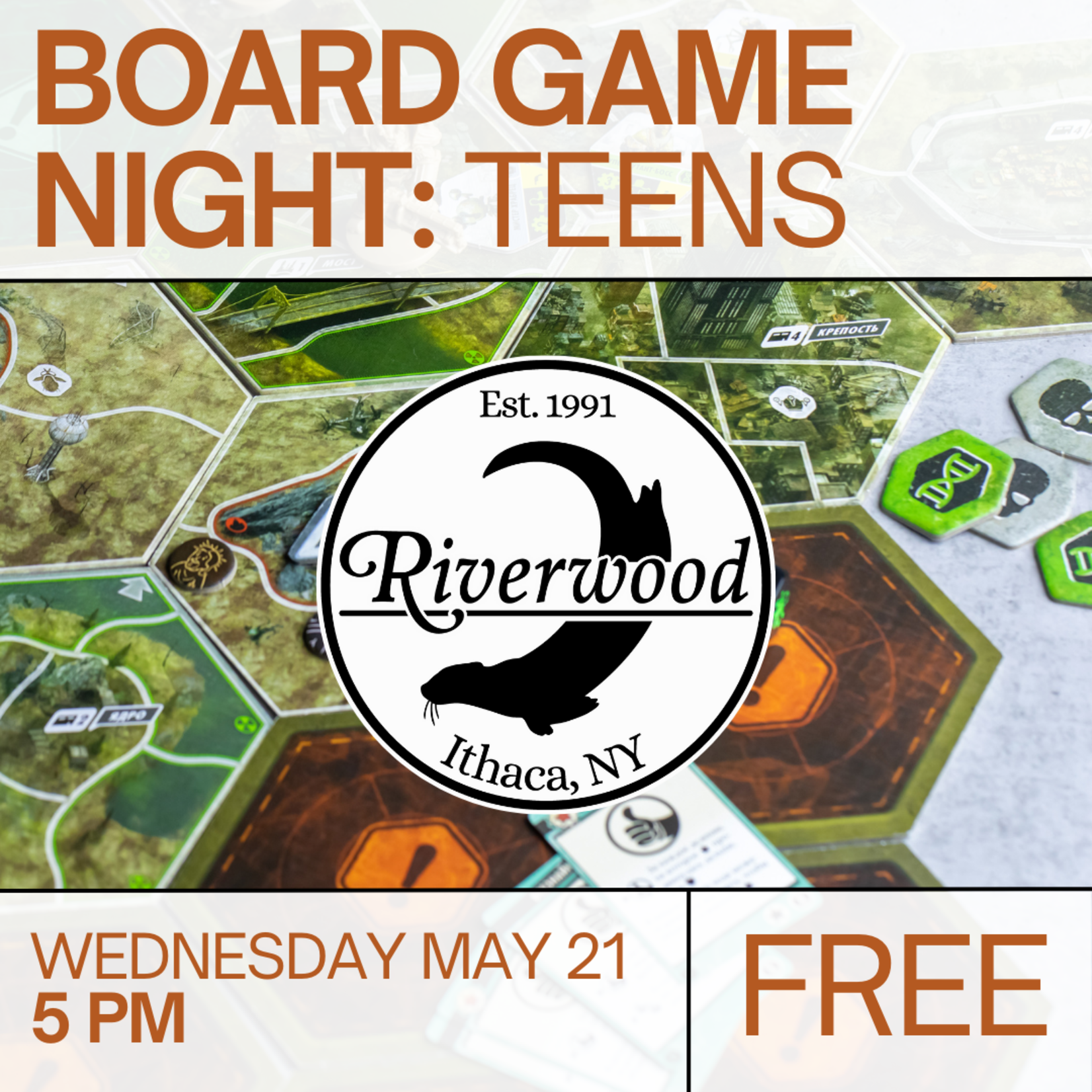 05/21 Wednesday @ 5PM — Teens Game Night