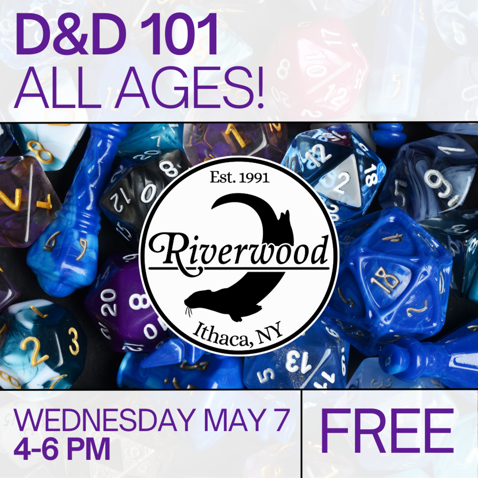 05/07 Wednesday @ 4PM — D&D 101 for All Ages!