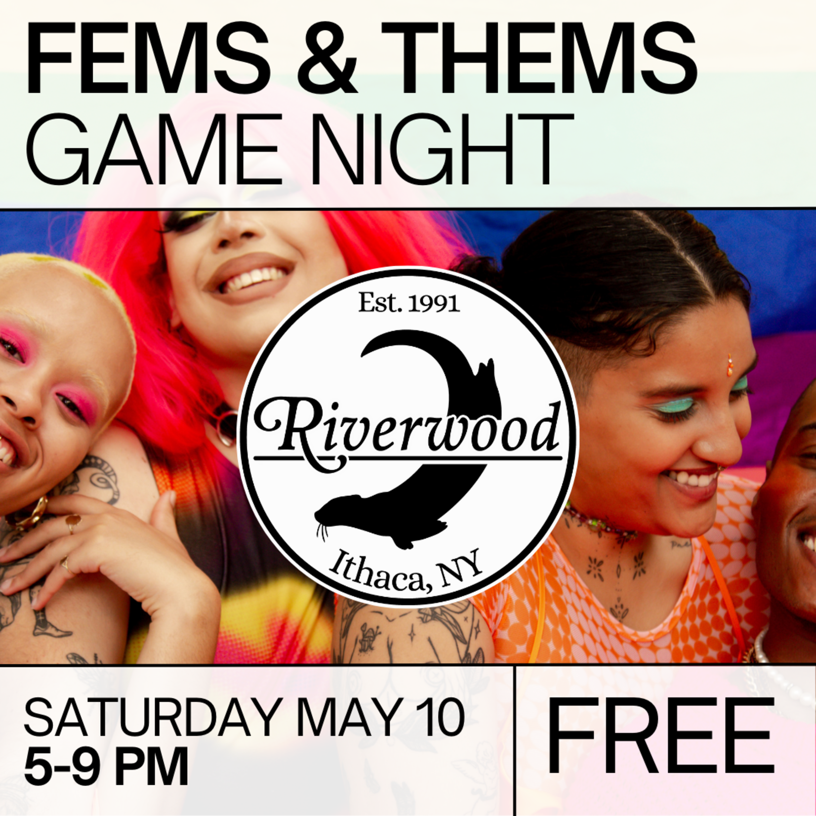 05/10 Wednesday @ 5PM — FEMS & THEMS GAME NIGHT!