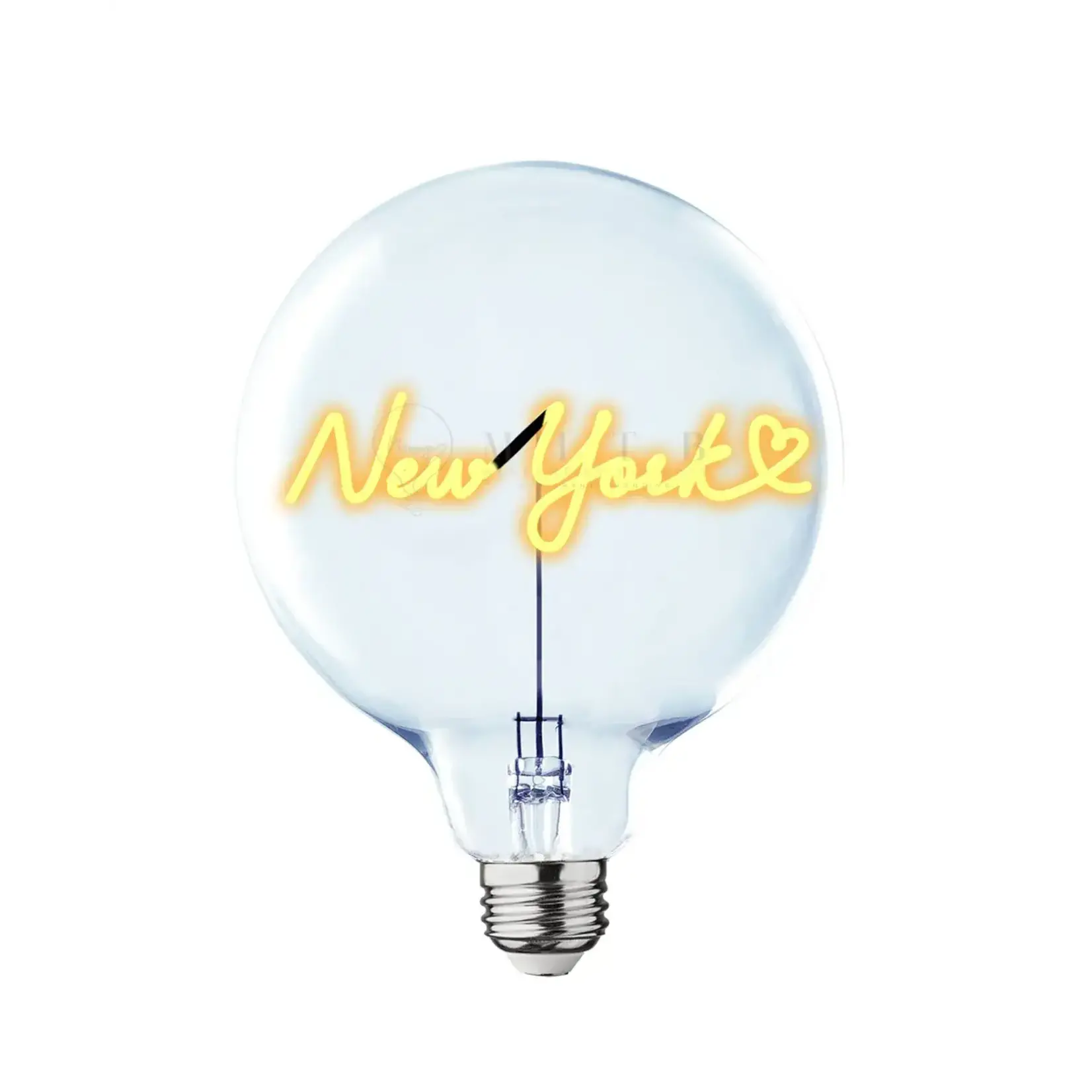Message in the Bulb Bulb: Love New York - Amber