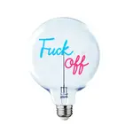 Message in the Bulb Bulb: Fuck Off - Blue/ Red