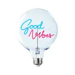 Message in the Bulb Bulb: Good Vibes - Blue/ Red