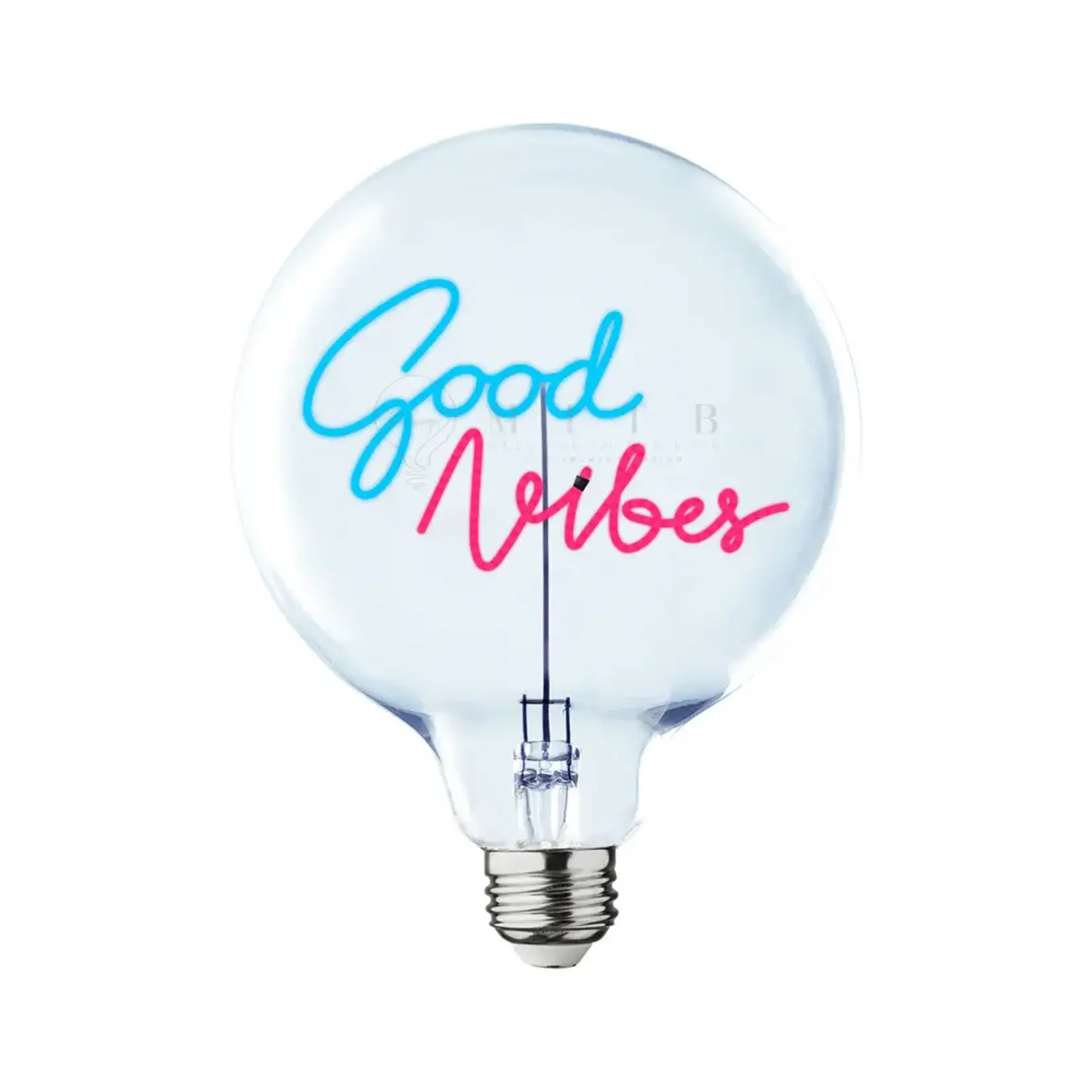 Message in the Bulb Bulb: Good Vibes - Blue/ Red