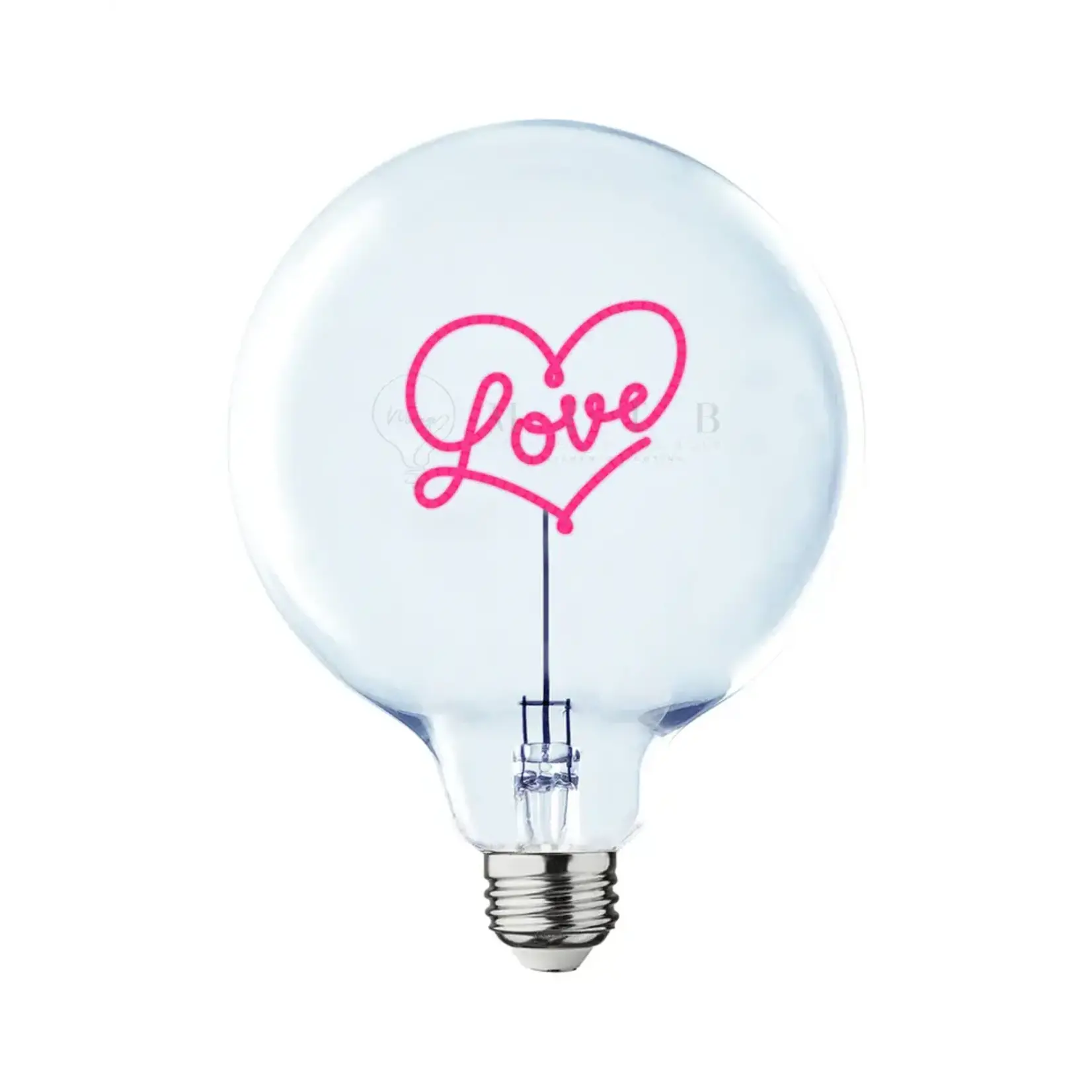 Message in the Bulb Bulb: Love - Red