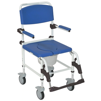 Drive Medical Drive Shower Seat & Commode Adjustable Wheels 275 lbs