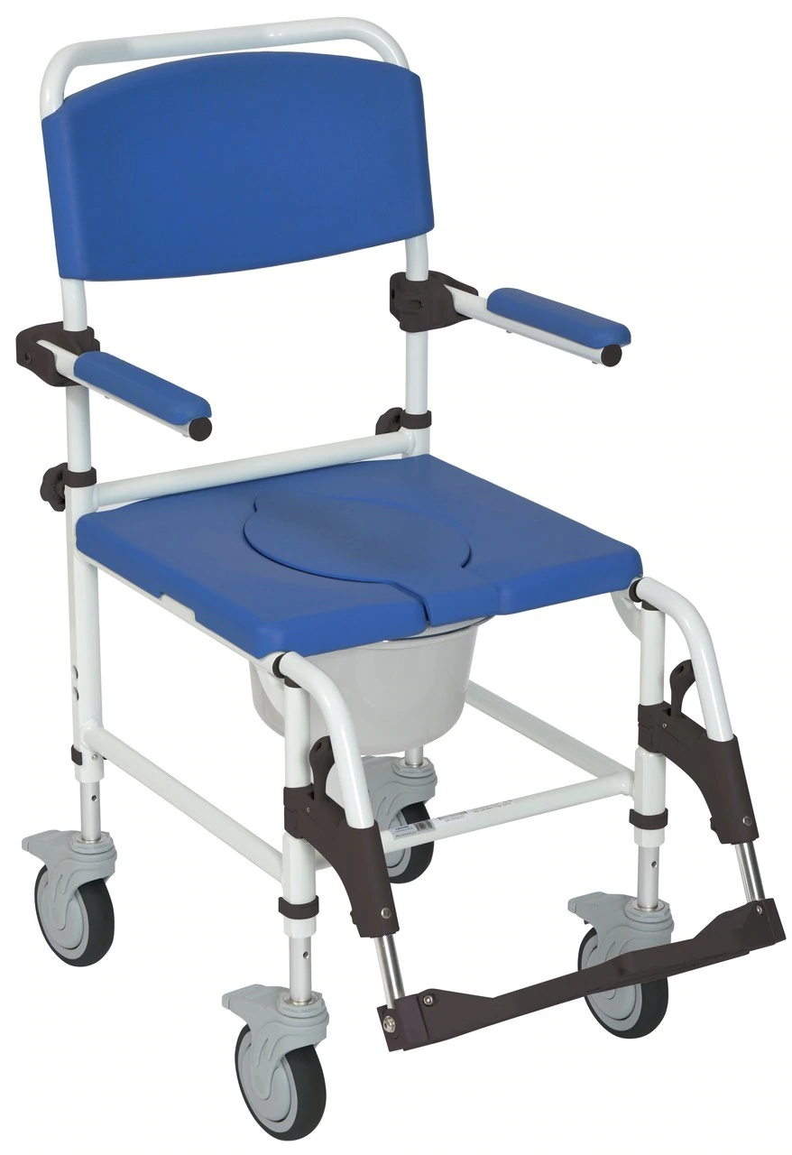 DRV-Drive Medical Drive Shower Seat & Commode Adjustable Wheels 275 lbs