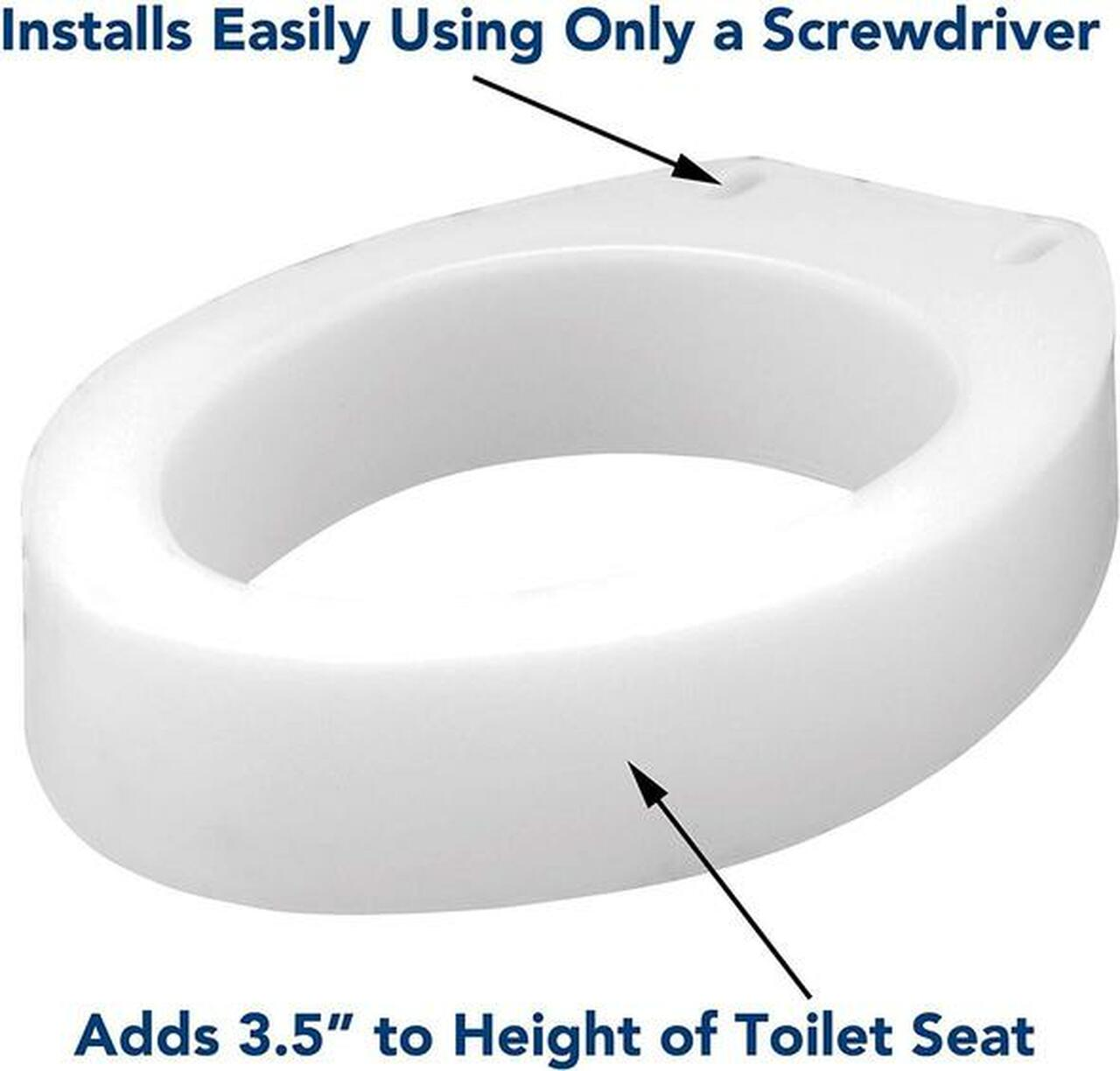 CRX-Carex Carex  Toilet Seat 3.5" Elevator for Round or Standard Toilets 300lbs