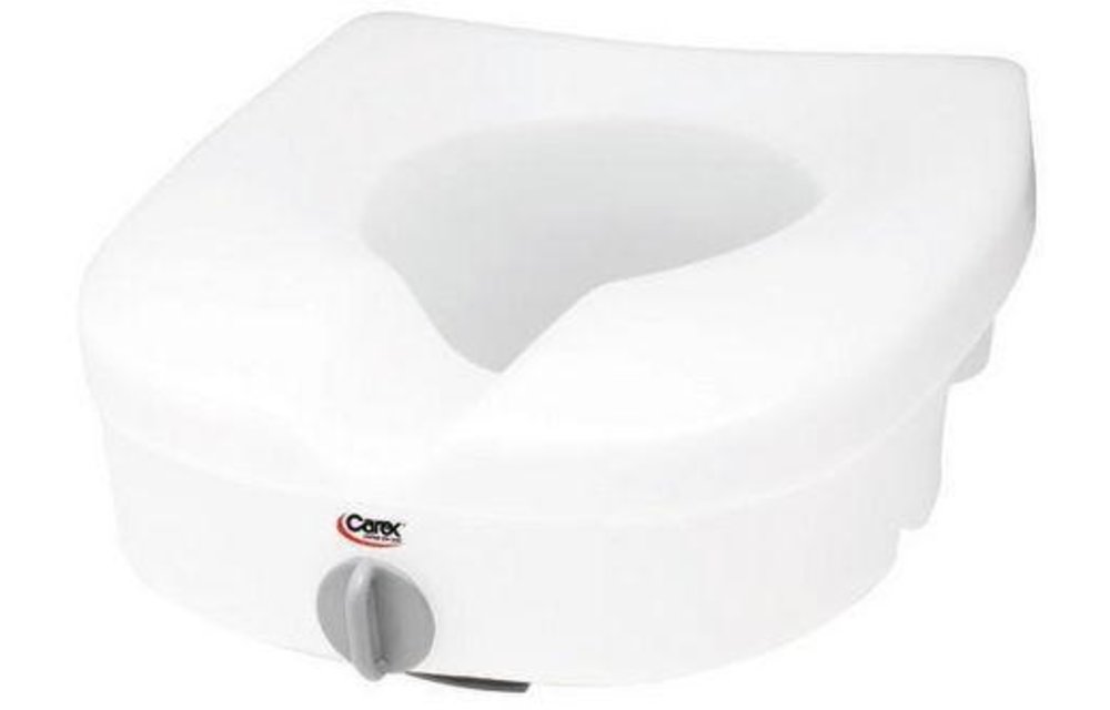 Carex 5" EZ Lock Raised Toilet Seat