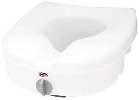 Carex 5" EZ Lock Raised Toilet Seat