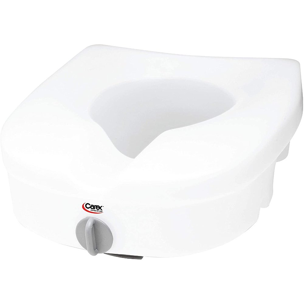 Carex EZ Lock Raised Toilet Seat 6" 300lbs Med Supplies