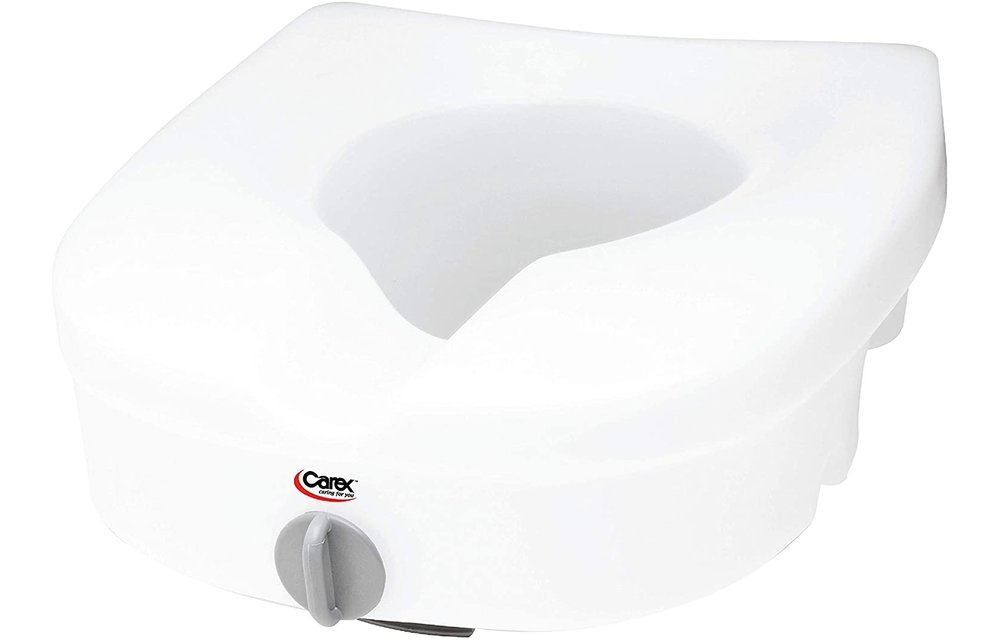 Carex 5" EZ Lock Raised Toilet Seat